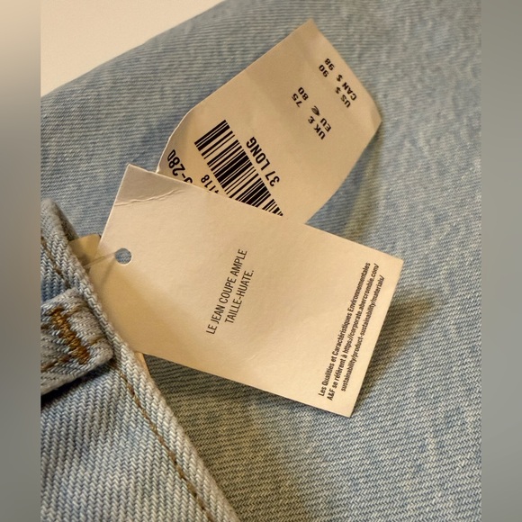 NWT Abercrombie & Fitch Light Blue Women's High Rise Jeans - Picture 6 of 7